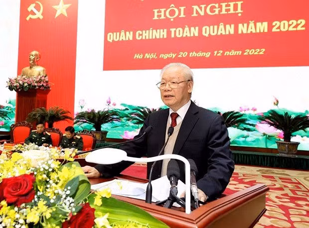 Phát biểu của Tổng Bí thư Nguyễn Phú Trọng tại hội nghị Quân chính toàn quân năm 2022 -0