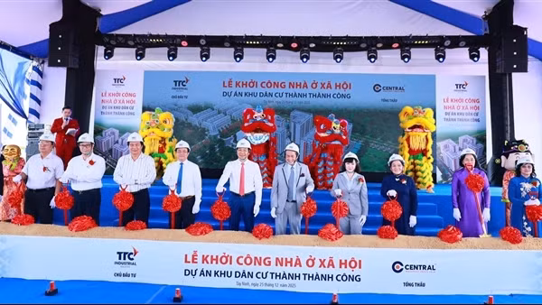Dự án Khu dân cư TTC do TTC Land hợp tác TTC IZ khởi công gần 1.200 căn nhà ở xã hội
