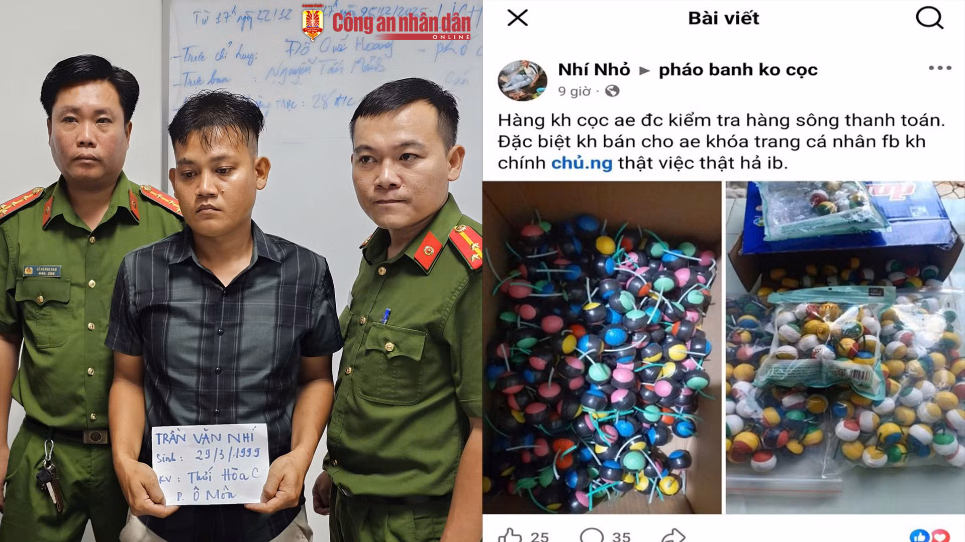 Bắt 2 đối tượng mua bán linh kiện vũ khí, pháo nổ -0