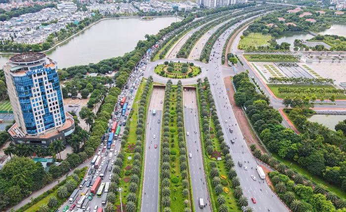 Chính thức phương án phân luồng thí điểm hạn chế xe tải nặng trên đại lộ Thăng Long và QL32 -0