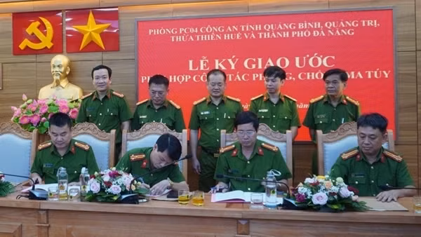 Công an 4 tỉnh, thành miền Trung ký giao ước phối hợp phòng, chống ma túy