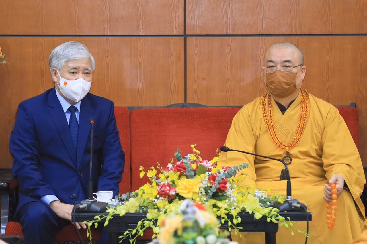 Chủ tịch Ủy ban Trung ương MTTQ Việt Nam Đỗ Văn Chiến thăm, chúc mừng Giáo hội Phật giáo Việt Nam -0