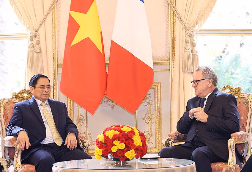 Thủ tướng Phạm Minh Chính hội kiến Chủ tịch Quốc hội Pháp Richard Ferrand -0