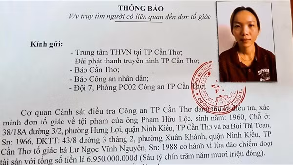 Tìm người liên quan trong vụ án chiếm đoạt tài sản ảnh 2