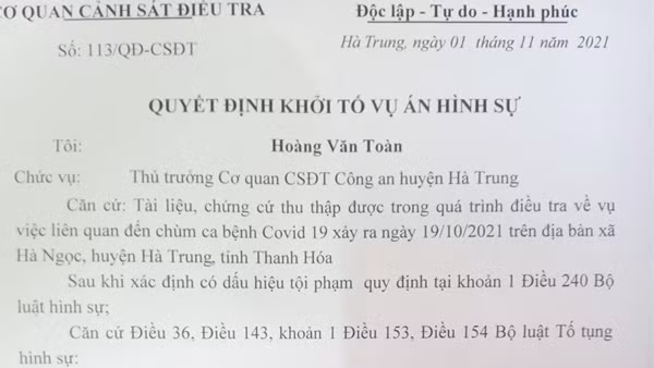 Khởi tố 2 vụ án làm lây lan dịch bệnh ở Bắc Giang ảnh 2