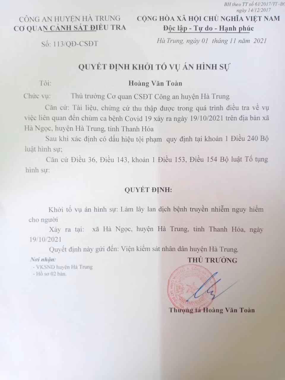 Khởi tố người đàn ông không phòng dịch, làm cả gia đình vợ nhiễm COVID-19 -0