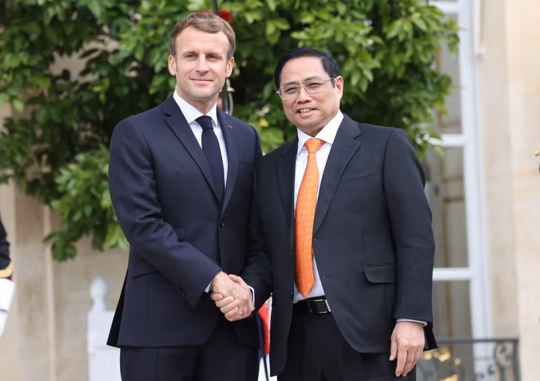 Thủ tướng Phạm Minh Chính hội kiến Tổng thống Pháp Emmanuel Macron -0