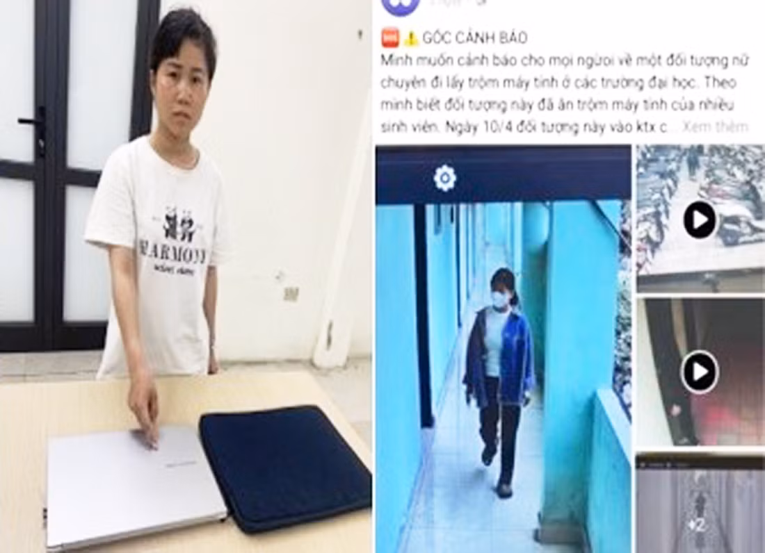 Nữ siêu trộm nhiều máy tính xách tay trên địa bàn ký túc xá sa lưới -0