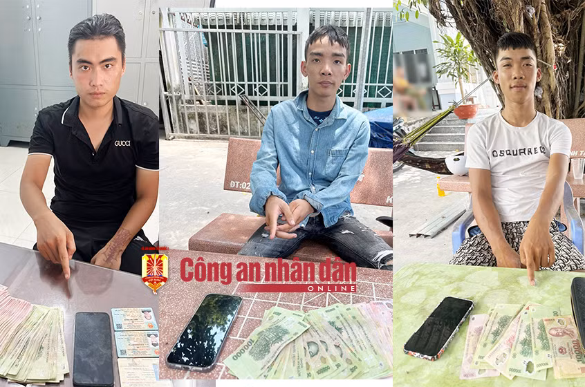 Các đối tượng Long, Hiếu và Đạt.