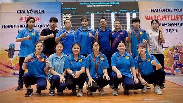 Đội tuyển Cử tạ CAND đạt thành tích cao tại Giải vô địch Cử tạ thanh, thiếu niên quốc gia