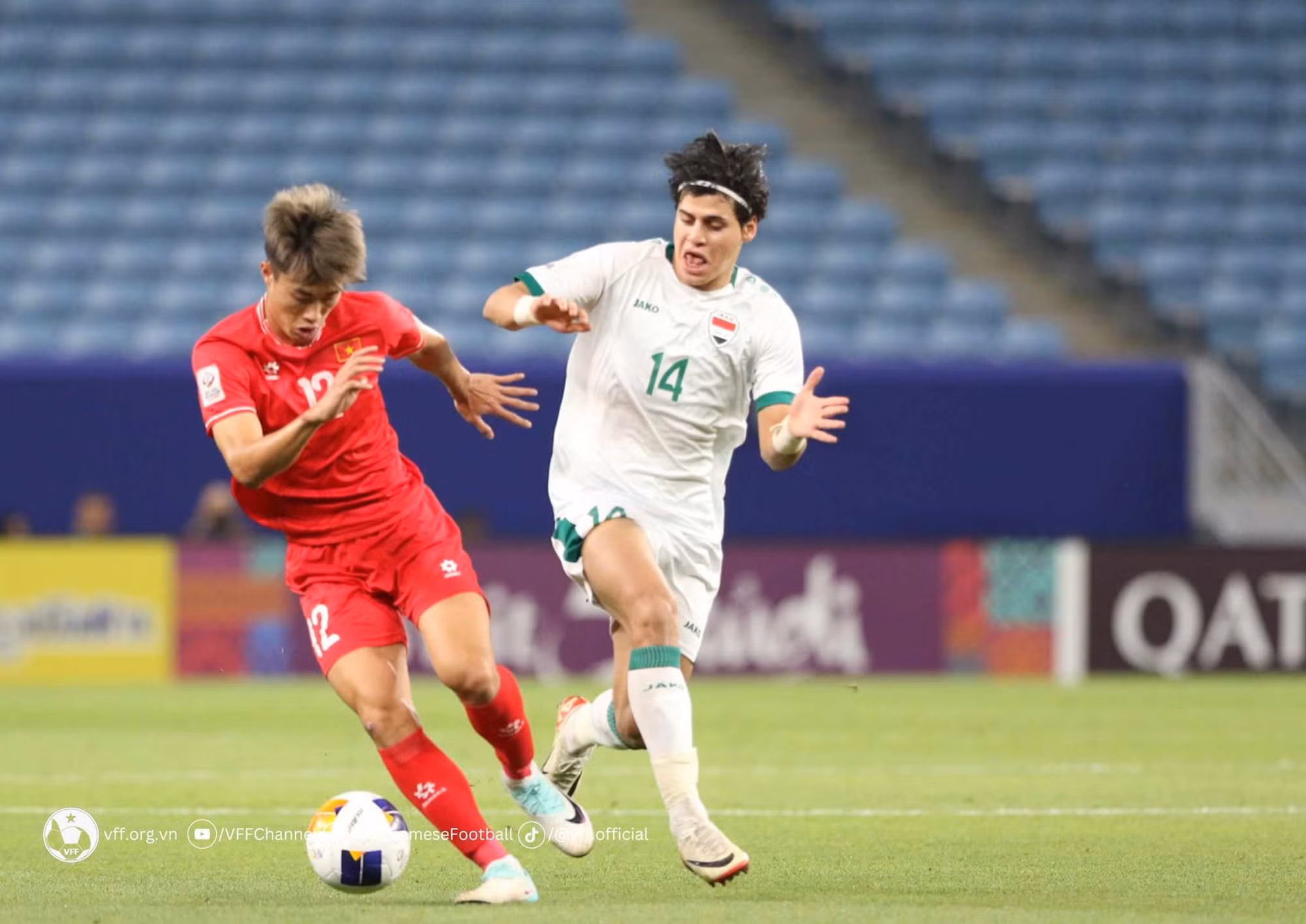 Thua tối thiểu Iraq, U23 Việt Nam dừng bước ở tứ kết U23 châu Á 2024 -0