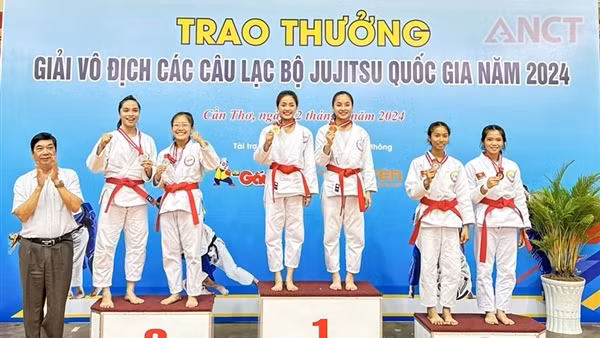 Đội tuyển JuJitsu CAND đạt thành tích cao tại Giải vô địch các câu lạc bộ Jujitsu quốc gia năm 2024