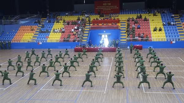 Khai mạc Hội thi điều lệnh, bắn súng, võ thuật vòng loại Bảng thi số 2
