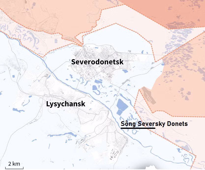 Lính Ukraine mắc kẹt trong vòng vây của Nga ở Severodonetsk -0