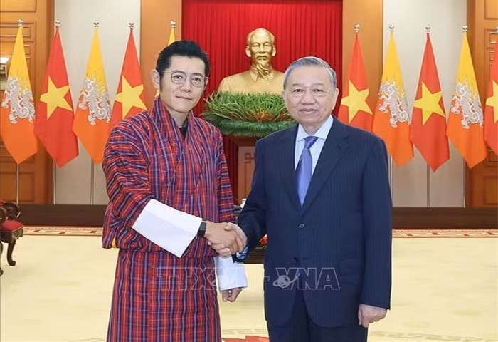 Tổng Bí thư Tô Lâm tiếp Quốc vương Bhutan -0