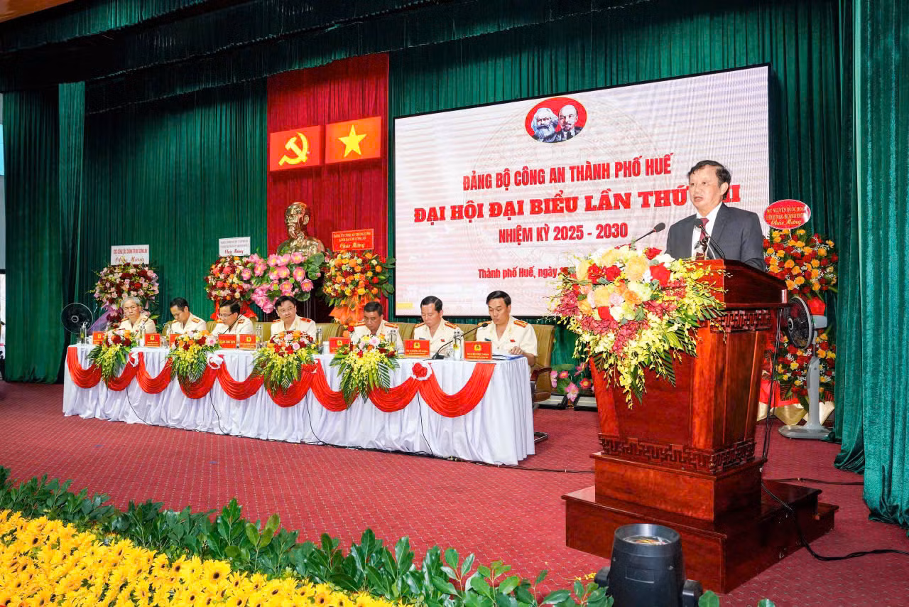 Thứ trưởng Phạm Thế Tùng dự Đại hội Đảng bộ Công an thành phố Huế -0