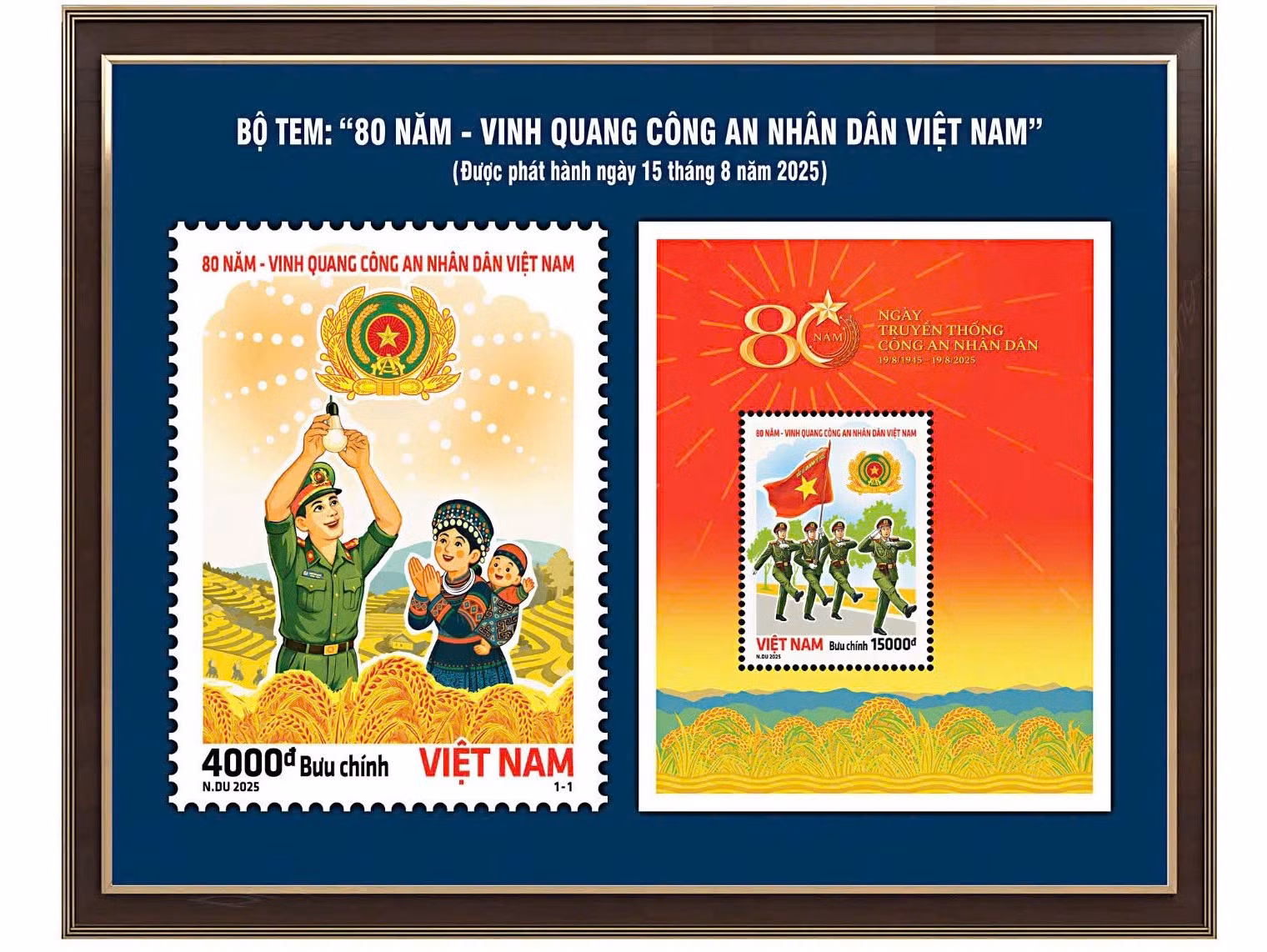 Phát hành bộ tem bưu chính chủ đề “80 năm – Vinh quang CAND Việt Nam” -0