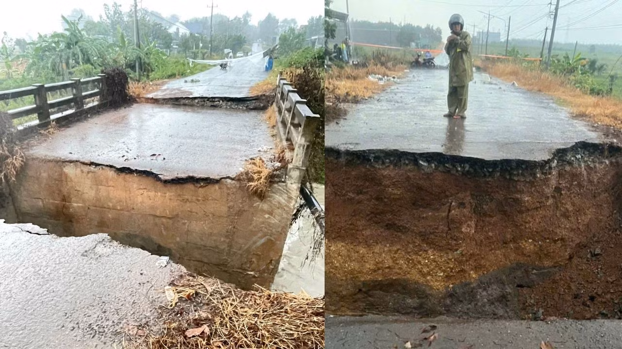 Cầu sập giữa mưa lũ, khẩn cấp tìm phương án cứu nguy -0