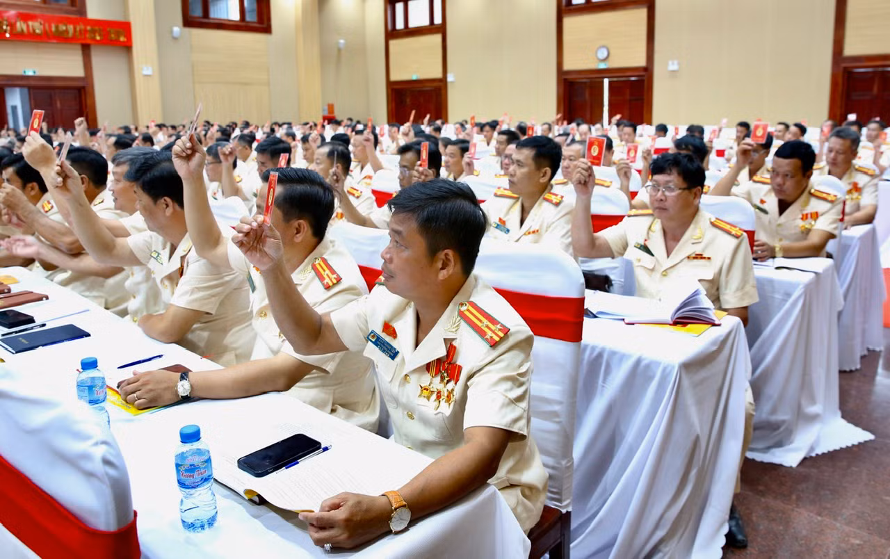 Thứ trưởng Trần Quốc Tỏ dự Đại hội&nbsp; Đảng bộ tại Công an tỉnh Tây Ninh -0
