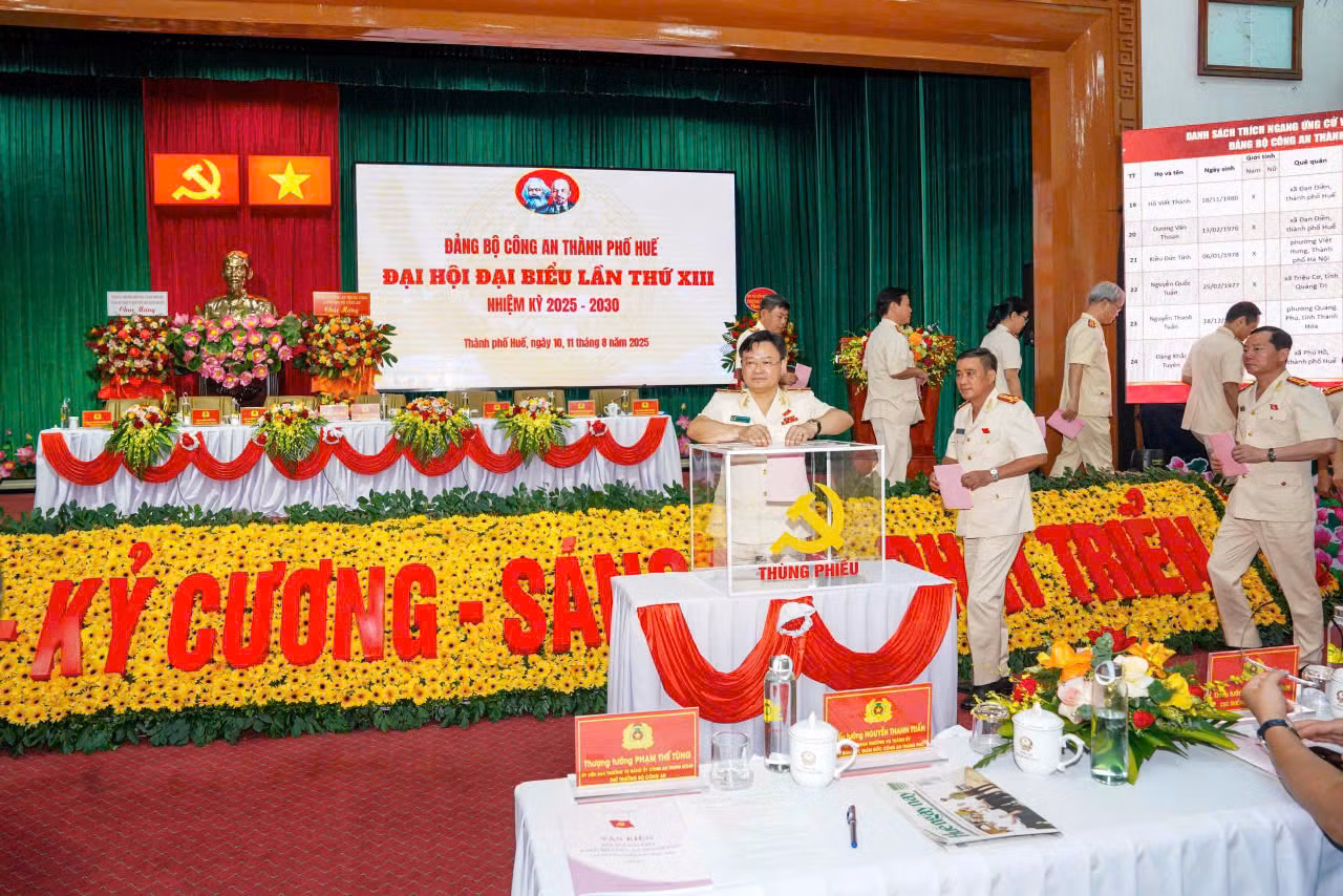 Thứ trưởng Phạm Thế Tùng dự Đại hội Đảng bộ Công an thành phố Huế -0