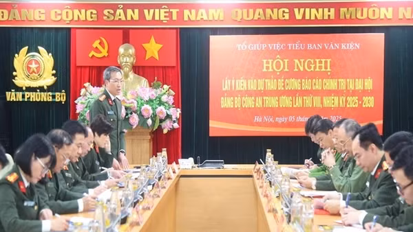 Hội nghị lấy ý kiến vào dự thảo Đề cương Báo cáo chính trị tại Đại hội Đảng bộ Công an Trung ương lần thứ VIII
