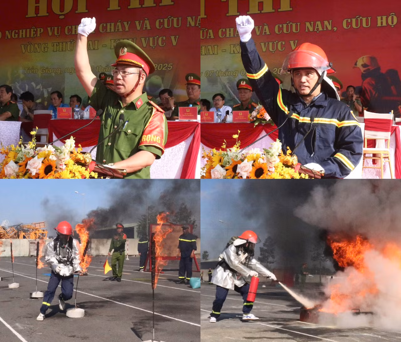 Sôi nổi hội thi thể thao nghiệp vụ chữa cháy và cứu nạn, cứu hộ tại khu vực miền Tây -1