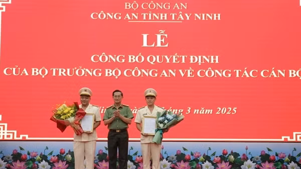 Công an tỉnh Tây Ninh có thêm 2 tân Phó Giám đốc