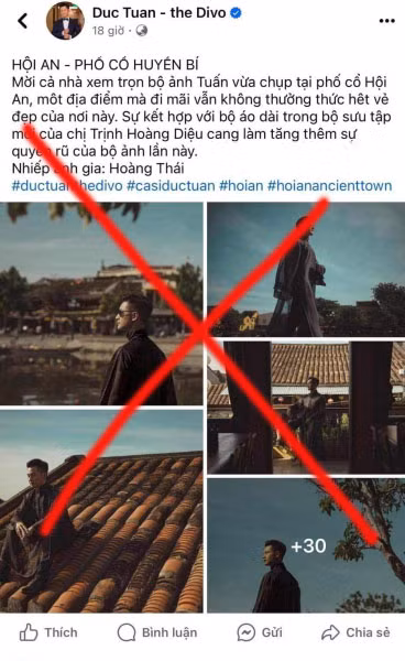 Xử nghiêm ca sĩ ngồi trên mái nhà phố cổ Hội An chụp ảnh phản cảm -2