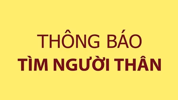 Thông báo tìm người thân