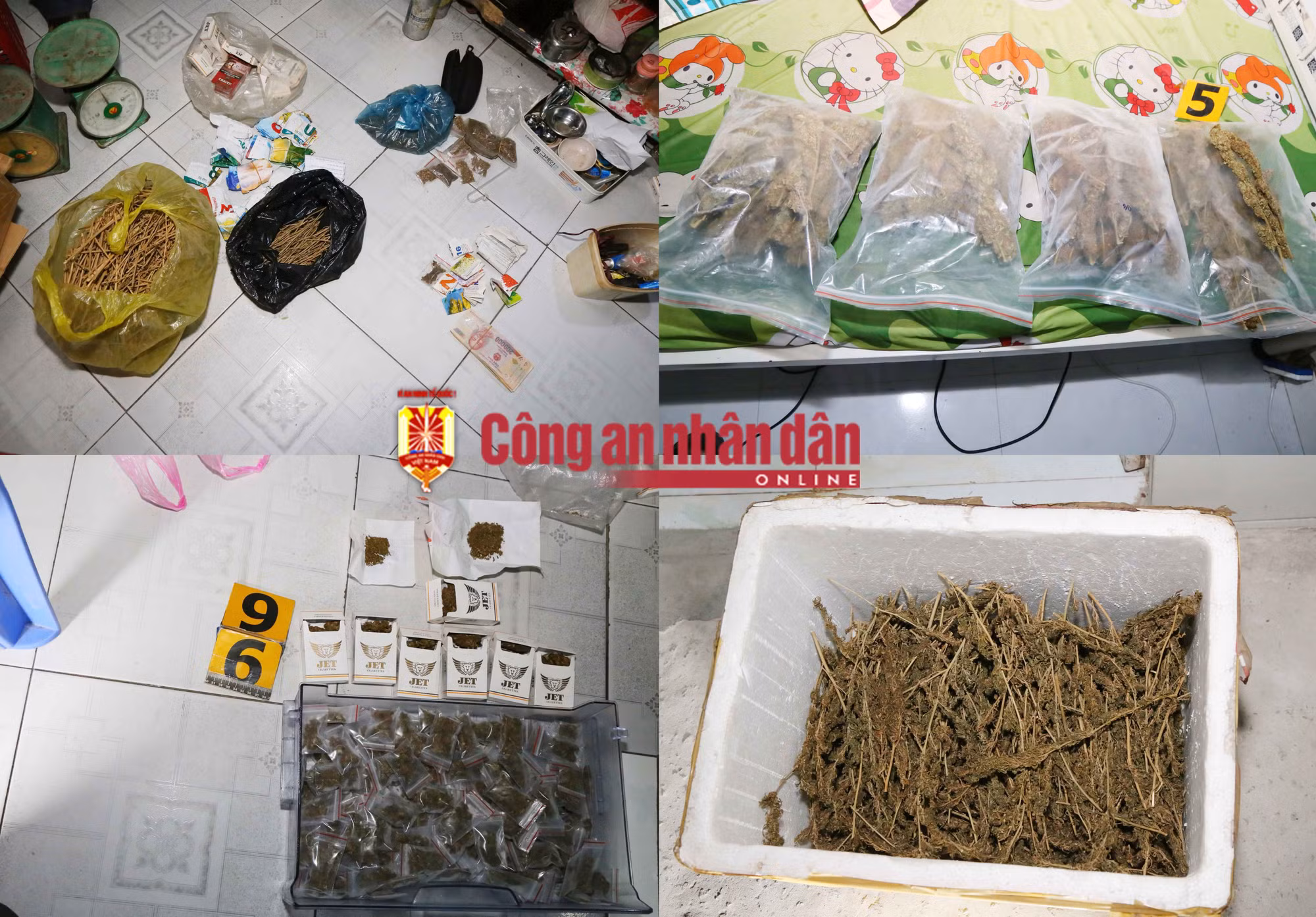 Bắt quả tang 2 đối tượng, thu giữ trên 150 bịch, gói cần sa -0