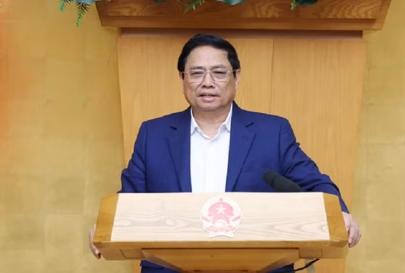 Thủ tướng Phạm Minh Chính kết luận Phiên họp Thường trực Chính phủ về tình hình Tết Nguyên đán. (Ảnh: Dương Giang/TTXVN)