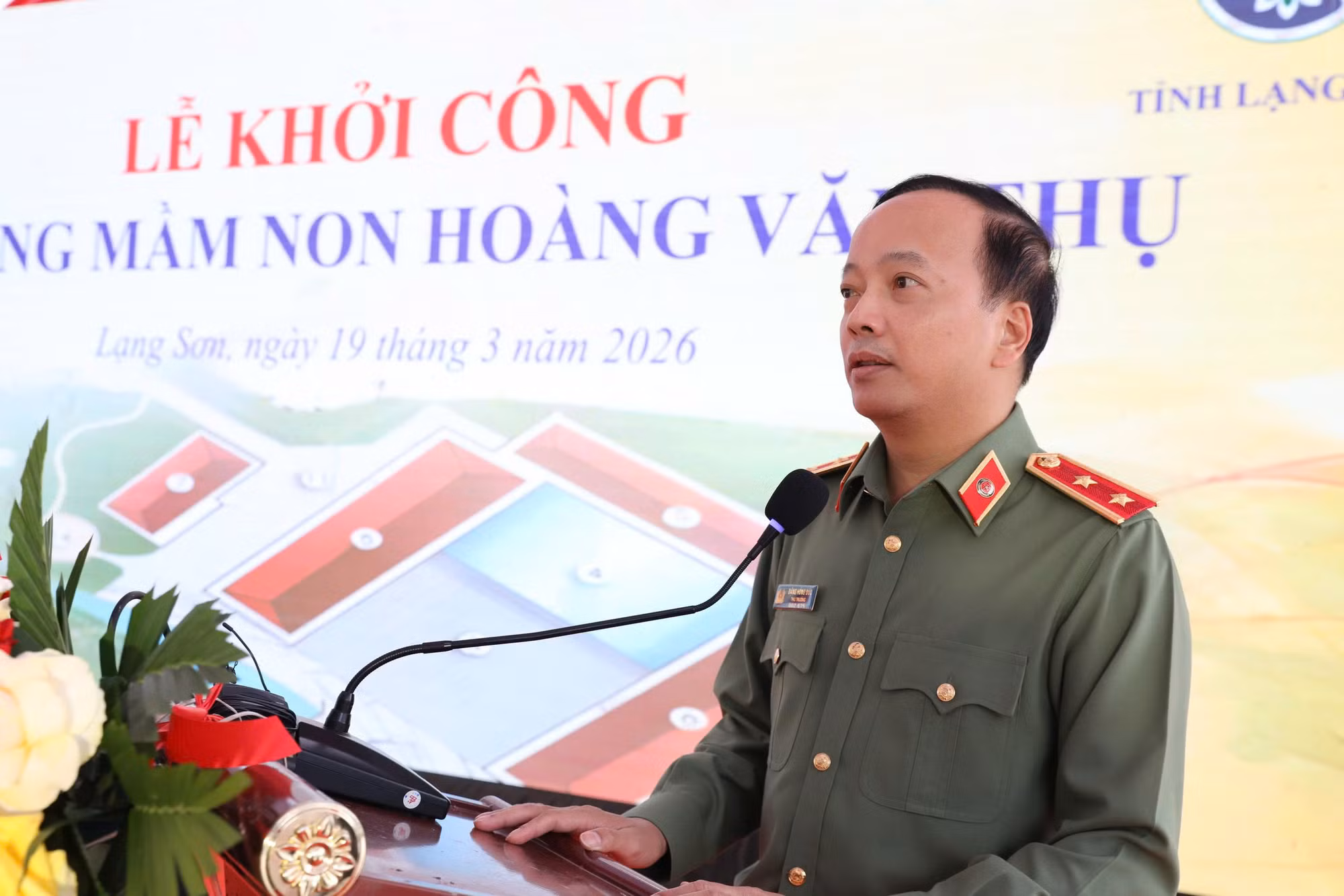 Bộ Công an phát động lễ khởi công xây dưng Trường Mầm non Hoàng Văn Thụ tại xã biên giới tỉnh Lạng Sơn -0