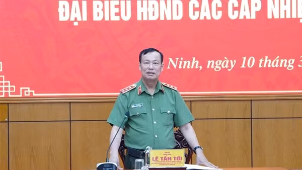Thượng tướng Lê Tấn Tới kiểm tra công tác bảo đảm ANTT, an toàn bầu cử