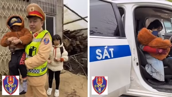 CSGT kịp thời hỗ trợ ba mẹ con gặp nạn giữa chiều mưa mù Sa Pa