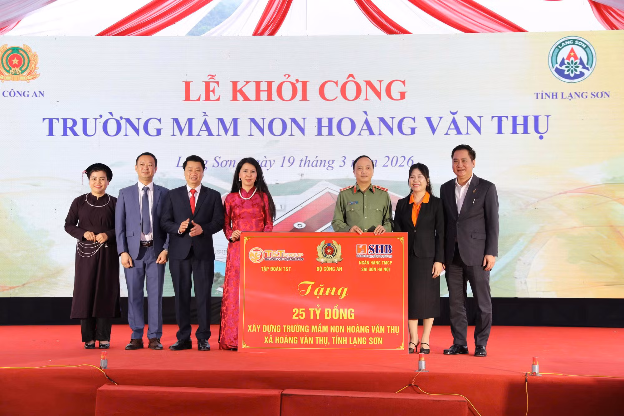 Bộ Công an phát động lễ khởi công xây dưng Trường Mầm non Hoàng Văn Thụ tại xã biên giới tỉnh Lạng Sơn -0