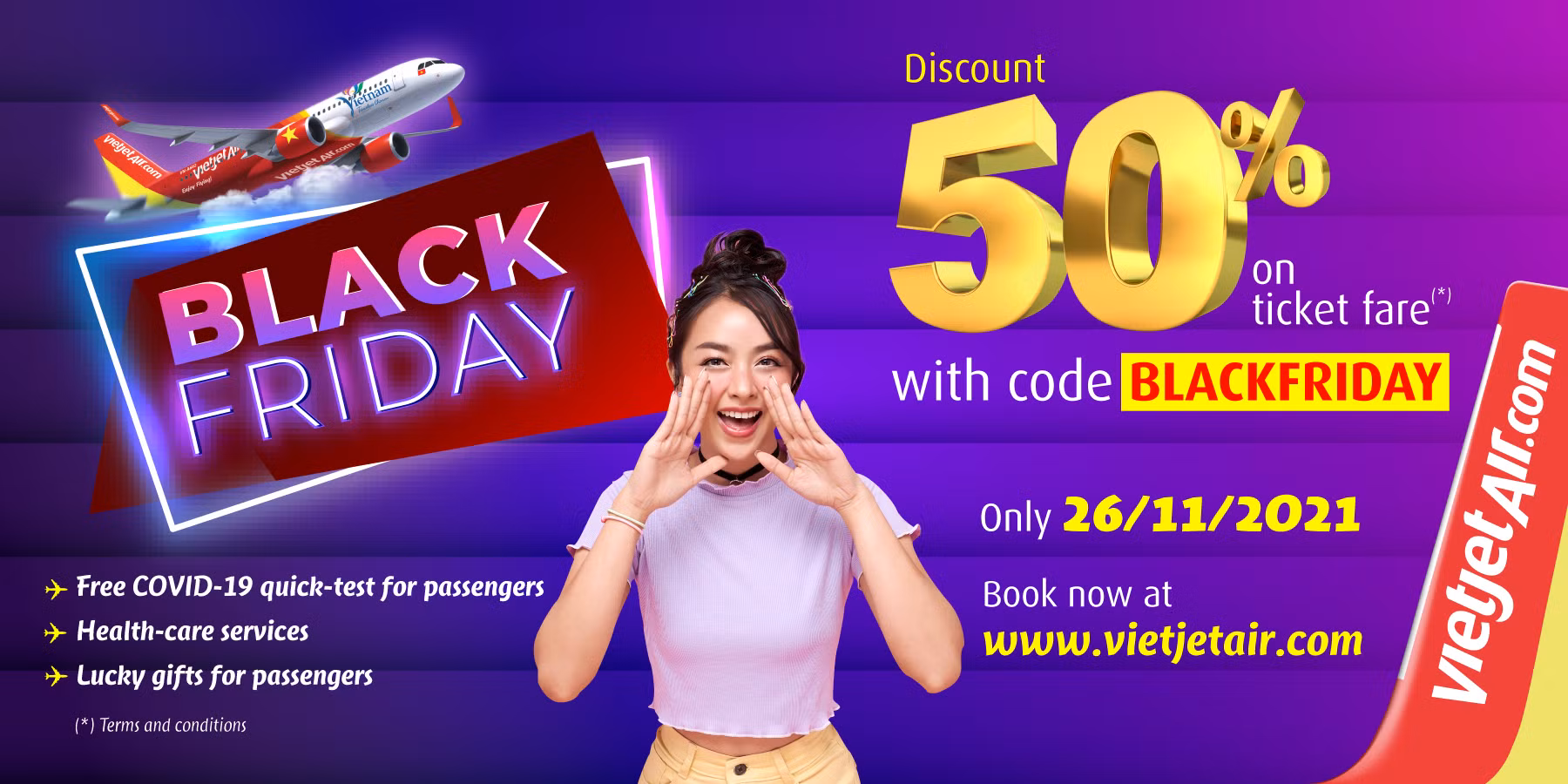 “Bùng nổ” ngày hội mua sắm cuối năm với cơn mưa vé 0 đồng từ Vietjet -0