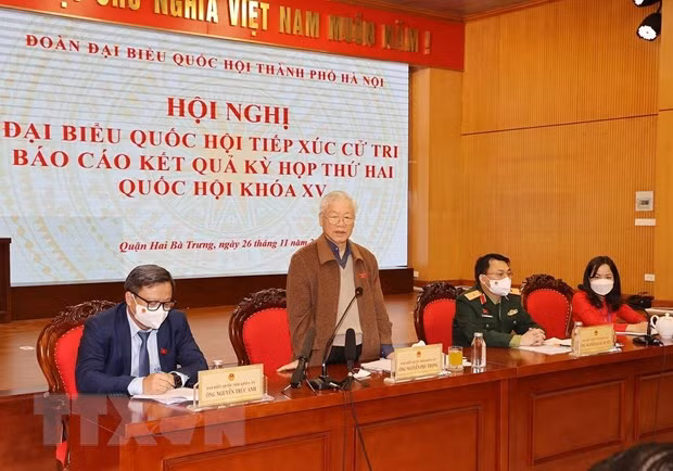 Tổng Bí thư tiếp xúc cử tri Hà Nội sau Kỳ họp thứ hai Quốc hội khoá XV -0