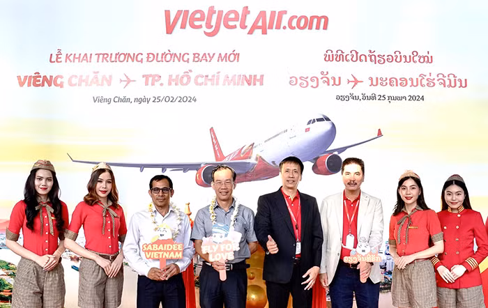 Vietjet bay kết nối TP Hồ Chí Minh tới Lào với tần suất 4 chuyến khứ hồi mỗi tuần -0