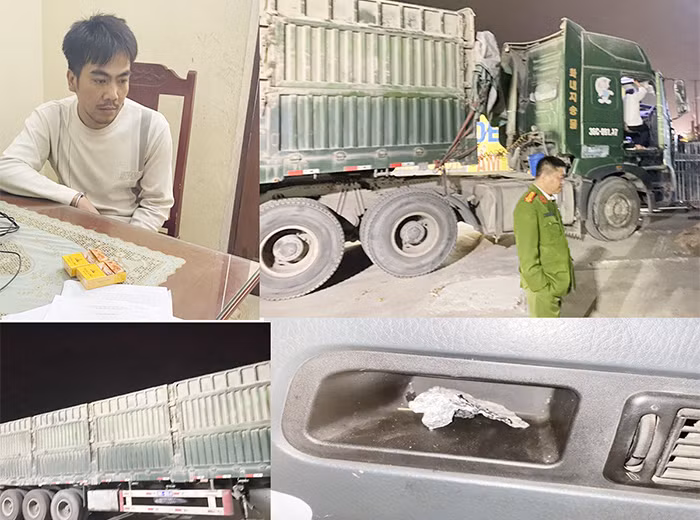 Bắt 2 đối tượng tổ chức sử dụng ma túy trên xe contenner -0