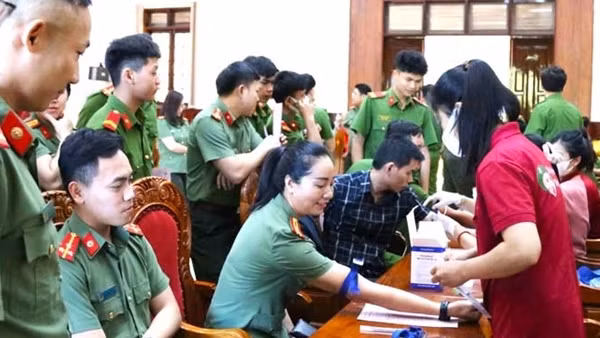 Công an Gia Lai hiến 173 đơn vị máu