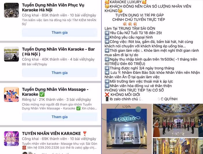 Bẫy lừa từ tuyển dụng nhân viên quán karaoke -0