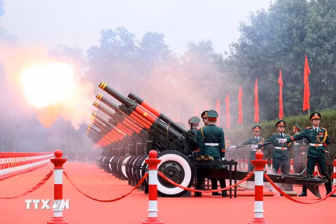 Tổng Bí thư Tô Lâm chủ trì lễ đón Tổng Bí thư, Chủ tịch nước Lào Thongloun Sisoulith -0