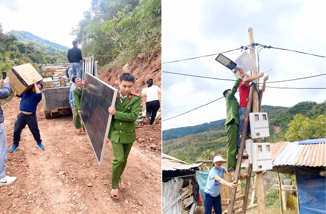 Lắp đặt điện mặt trời tại 3 điểm trường xa xôi nhất của xã Mỹ Lý -0