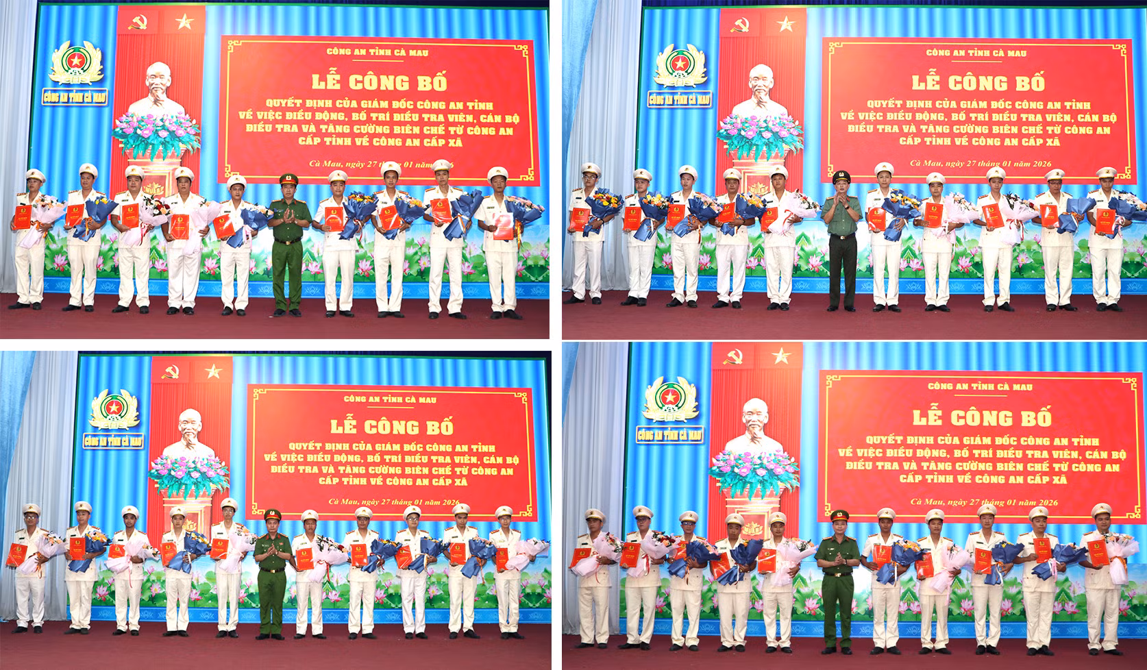 Công an Cà Mau điều động trên 100 điều tra viên về Công an cơ sở -0
