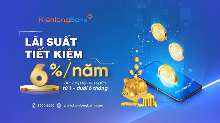  KienlongBank điều chỉnh lãi suất ngắn hạn lên tối đa 6%/năm -0