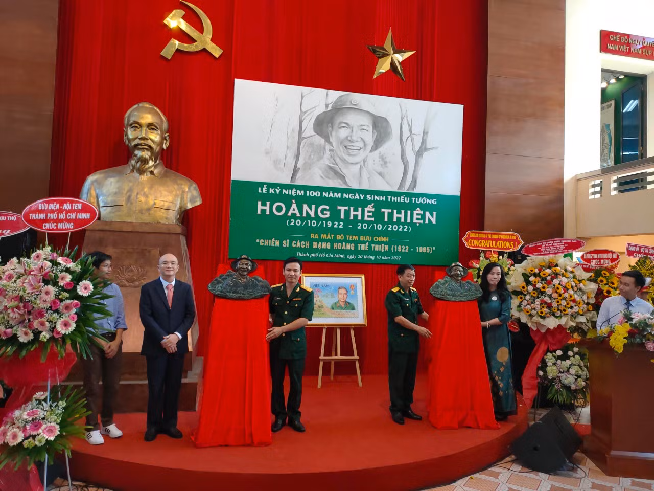 Phát hành bộ tem và sách nhân kỷ niệm 100 năm Ngày sinh Thiếu tướng Hoàng Thế Thiện -0