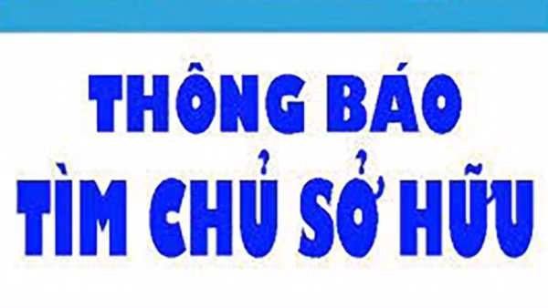 Cơ quan điều tra thông báo tìm chủ sở hữu xe môtô vật chứng