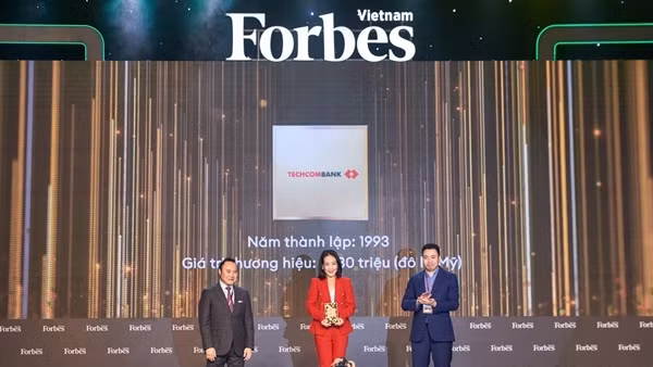 Techcombank được vinh danh Top 2 thương hiệu tài chính dẫn đầu Việt Nam