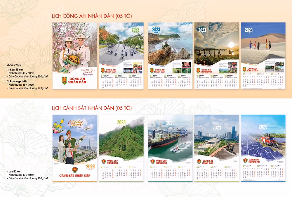 Nhà xuất bản CAND trân trọng giới thiệu Bộ lịch CAND năm 2023 -0