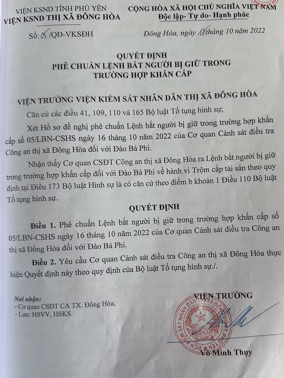 Công an tỉnh Phú Yên thông tin vụ việc đối tượng tự sát khi đang tạm giữ hình sự -0